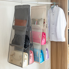 麻布包包收納掛袋懸掛式家用衣櫃放包的收納置物袋收納架衣櫥神器