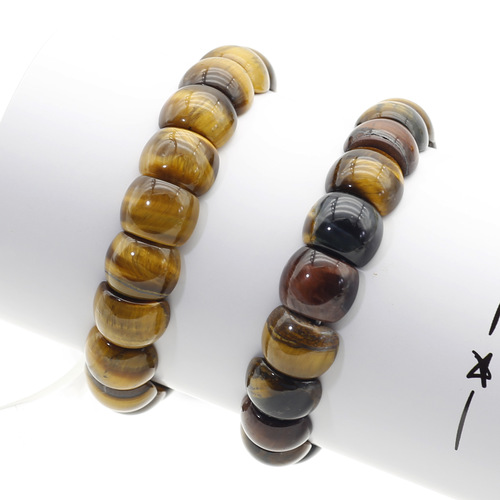 European and American foreign trade bamboo knot natural color yellow tiger eye stone bracelet high quality cat's eye tiger eye stone bracelet hand decoration 