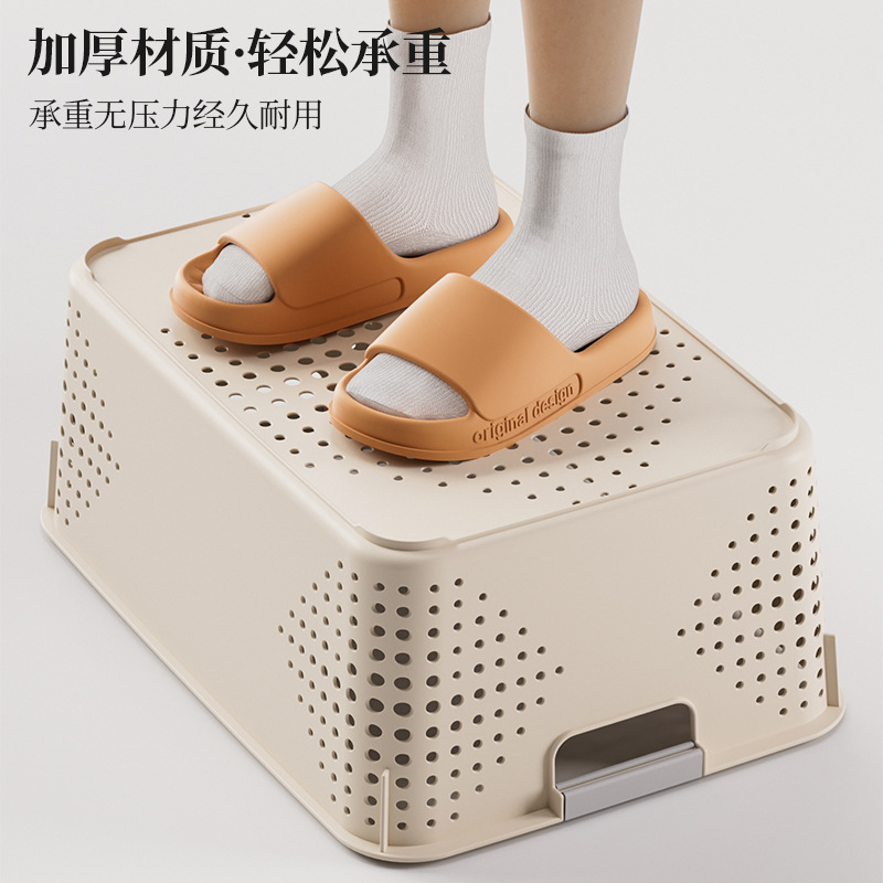 塑料收纳筐家用大号桌面杂物收纳盒宿舍书本收纳框零食玩具收纳篮|undefined