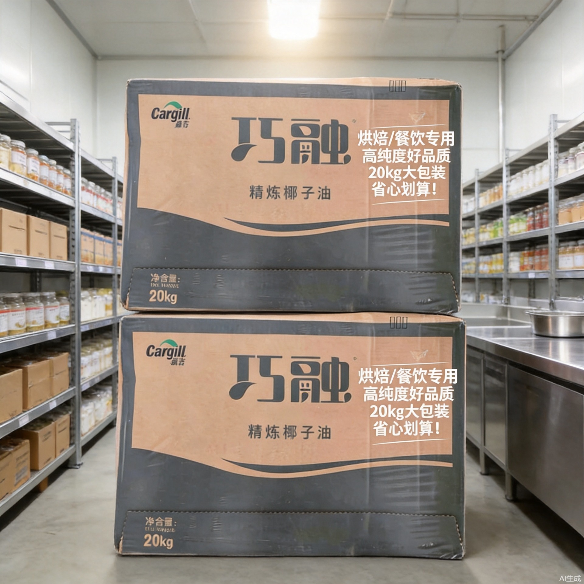 巧融精炼椰子油20kg商用烘焙油炸专用食品级植物油