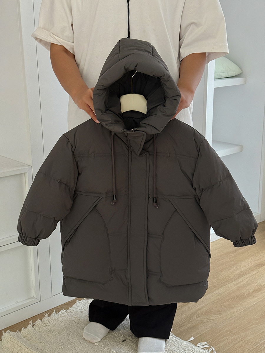 2024 nuevo otoño e invierno engrosado para niños chaqueta de plumón de longitud media para niños chaqueta de plumón de invierno cálido chaqueta al por mayor