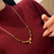 ��Ȼ����ʯ�鴮�Sˮ���󼪺��J�朿������ŮС��DIYë����L��