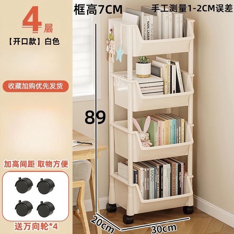 小型カート型収納ラック 家庭用 多層 リビング収納 バッグラック 移動式 キッチン用 可動式|undefined