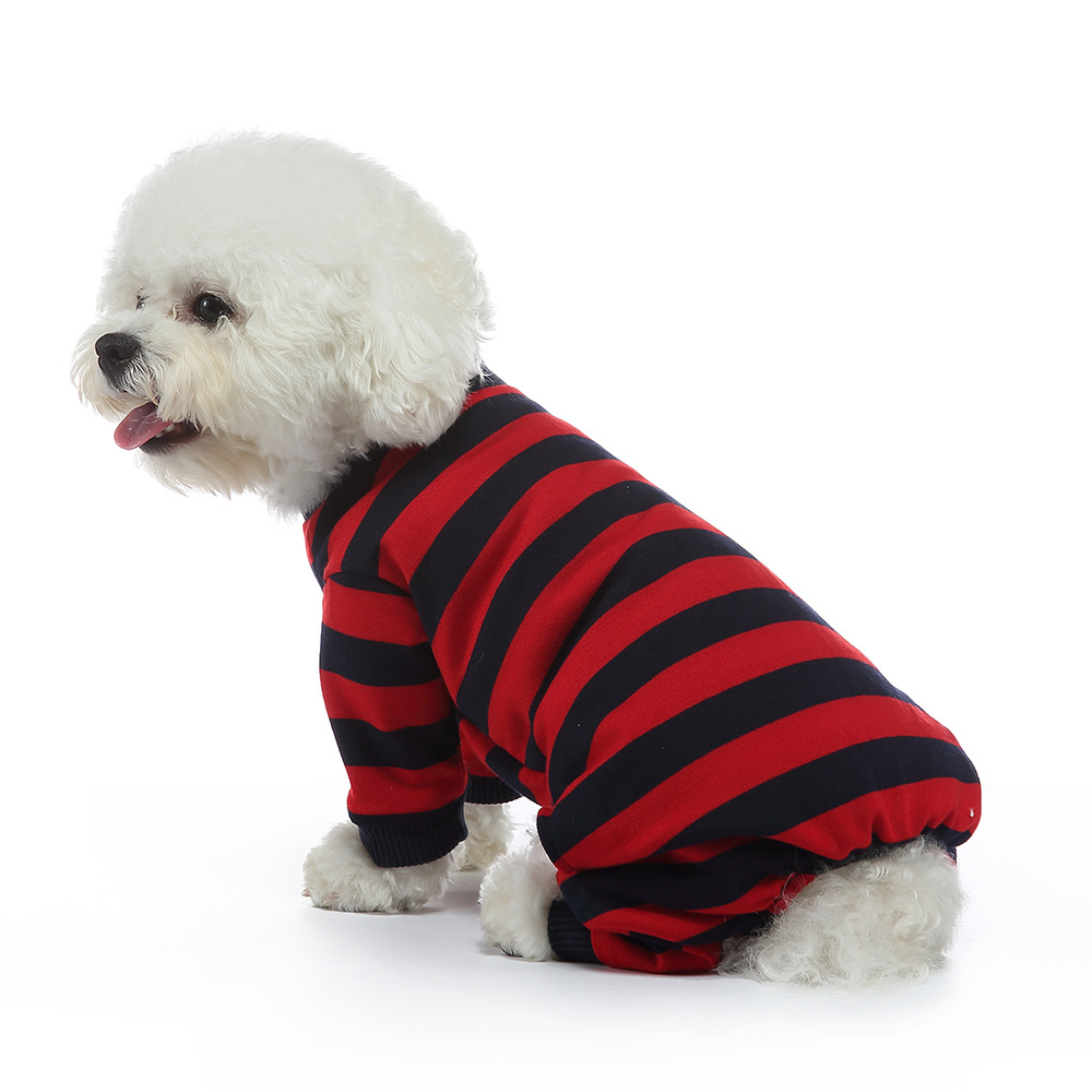 Britanska prugasta pidžama za pse za male pse pet hoodie_voghion.com