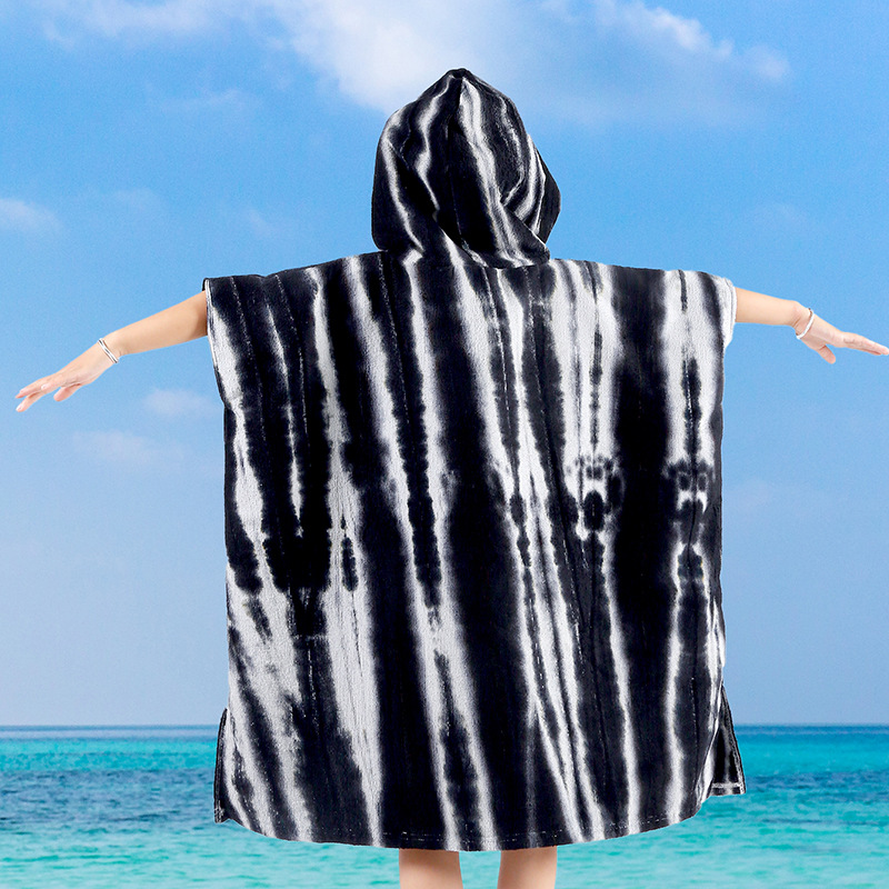 Capa de secado rápido, cambio de ropa, albornoces, felpa de microfibra, capa de playa para adultos, surf en la playa, natación, toalla de baño cálida