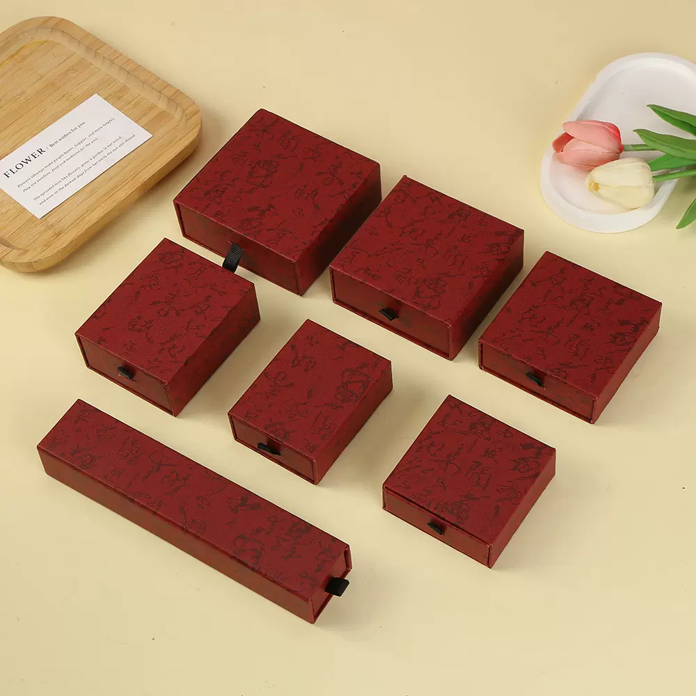 饰品包装盒子手镯吊坠抽屉盒饰品高级复古包装盒工厂现货化妆品盒