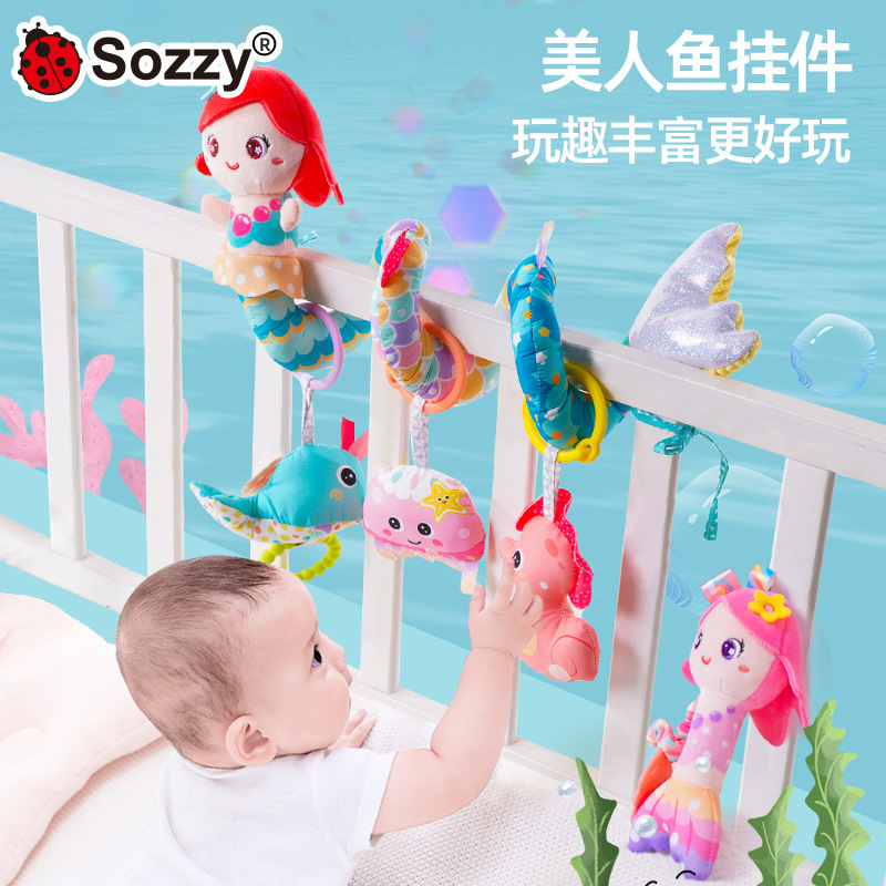 Sozzy Baby Carriage Colgantes Baby Tower Colgantes Campana Cama de sirena alrededor de 0 - 1 años Juguetes de educación temprana