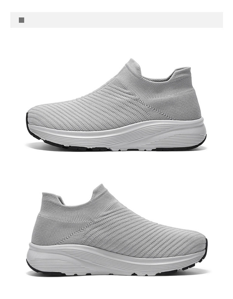 Giày lười vải dệt lưới unisex xỏ chân đế mềm nhẹ cỡ lớn, gót 3-5 cm — A 81m màu, A81 màu xám, A81 màu đen chi tiết 23