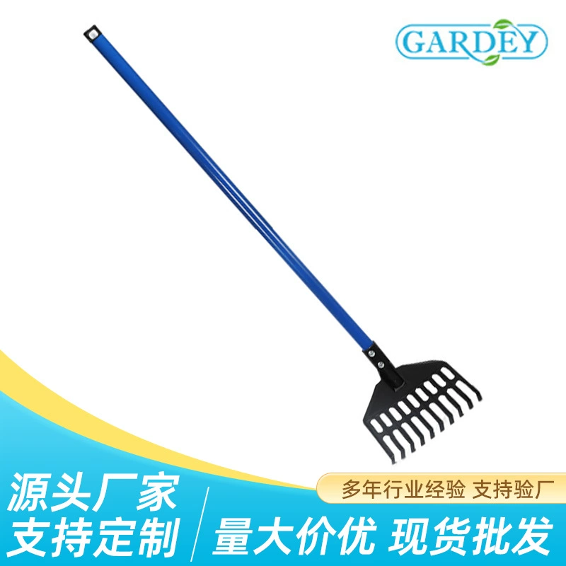 Сельскохозяйственные стальные трубы грабли Девять зубцов грабли плоские железные грабли рыхлые травы грабли садоводческие цветочные инструменты оптом