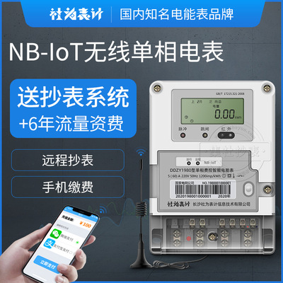 Social meter DDZY1980 Single-phase Smart meters NB-IOT wireless Meter reading watt-hour meter Free distribution system