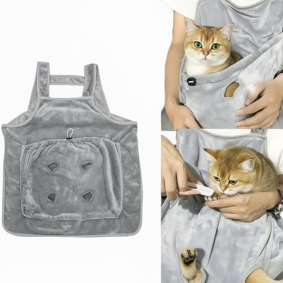 Cat Grooming Apron Clothes Cat Harness Anti-Hair Cover Pet Clothes That Can Hold Cats Non-Stick Hair