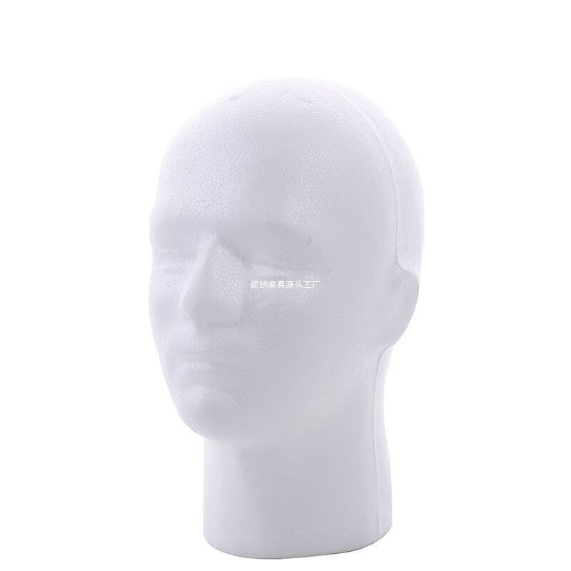 人の頭の男女の泡の頭は偽の頭の型のかつらのモデルの頭の男を展示します。|undefined