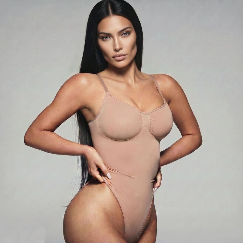Sk-Sc001 Kardashian-Style Seamless Tummy Control and Butt-Lifting Shapewear Bodysuit, Popular in Europe and America, Seamless Body Shaping