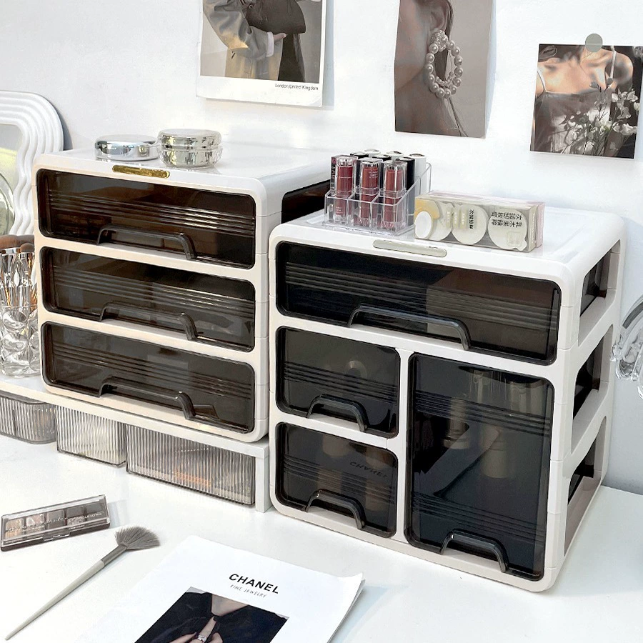 Cosmetic table storage box, dressing table for skin care