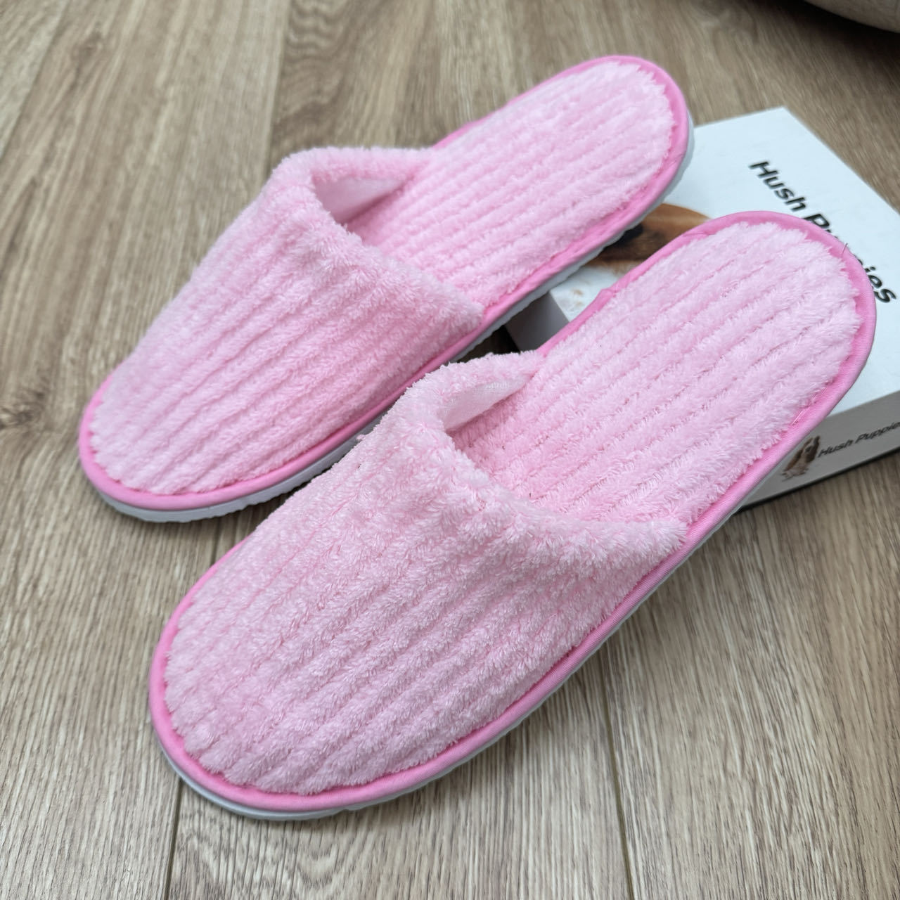 핑크 줄무늬 산호 벨벳 베이스 모델(사이즈 38-40에 적합, 6.5mm 두께의 미끄럼 방지 밑창)