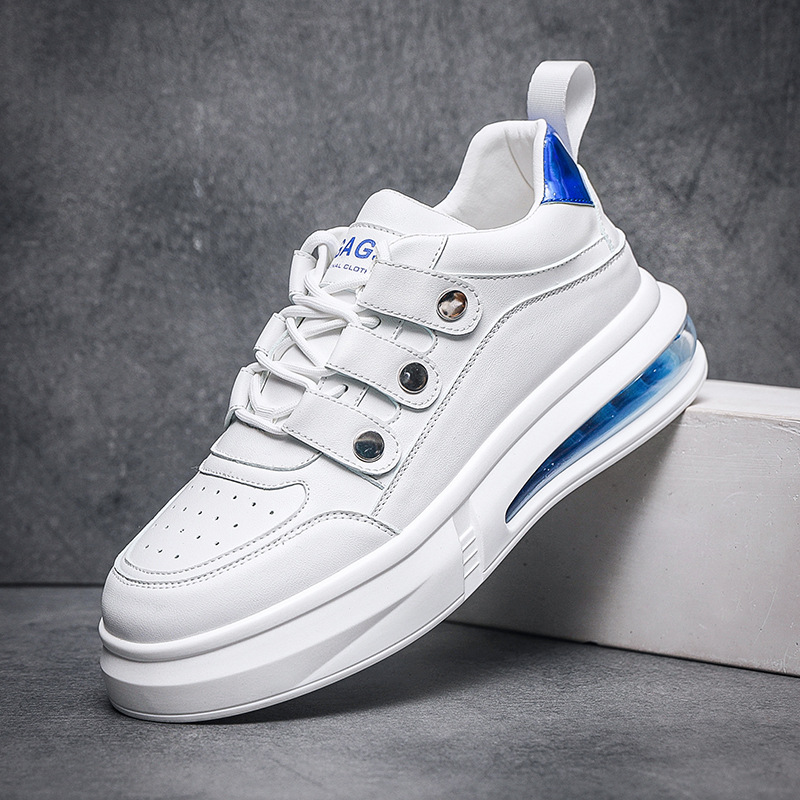 歐洲站男鞋2024春季新款潮牌內增高小白鞋子男生厚底板鞋休閒運動
