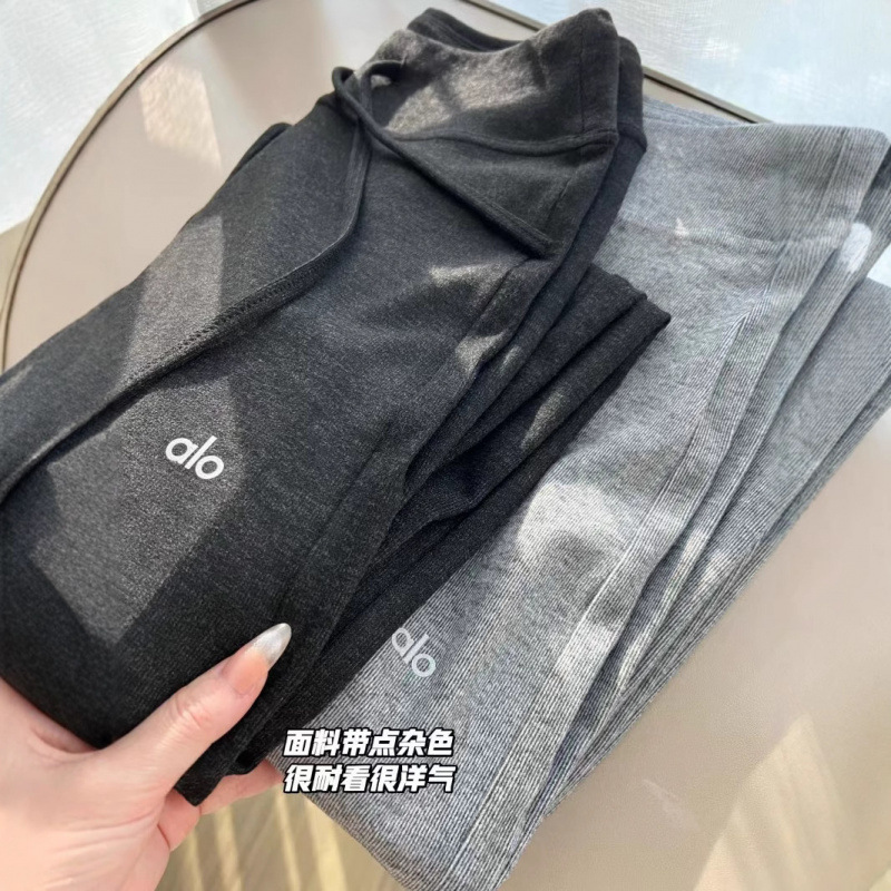alo抖抖裤 慵懒松弛感宽松显瘦休闲裤女阔腿裤慵懒垂坠感瑜伽裤|undefined