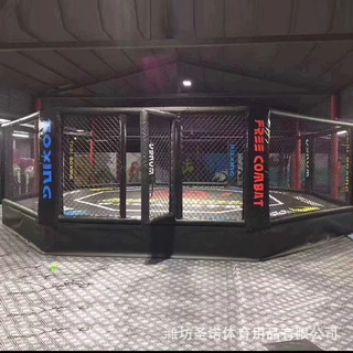 定制落地台式八角笼格斗笼拳击台擂台MMA比赛搏击四边六角笼圆笼