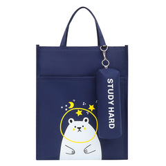 Korean version of tutoring bag, student tutoring bag, handbag, cute art tutoring bag, boy primary school student document bag, book bag