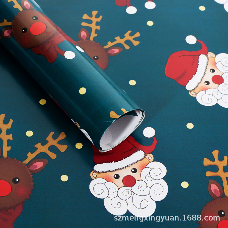 Papel para Envolver Regalos de Navidad de 80g de Papel Impreso, Decorativo para Decoración Navideña y Manualidades DIY