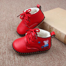 秋冬季0-1歲女寶寶棉鞋3-6-8個月加絨保暖牛皮學步鞋男嬰幼兒鞋子