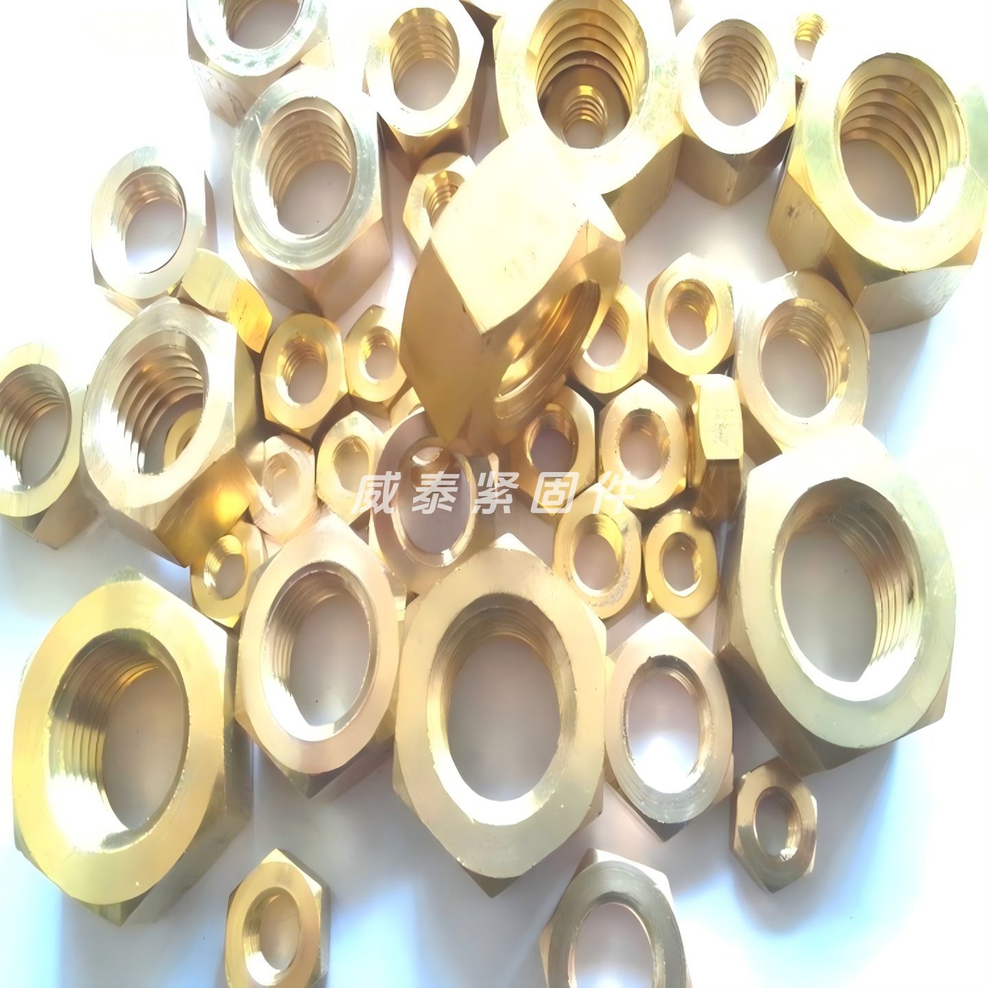 铜螺帽黄铜螺帽H59黄铜螺母H62环保铜六角螺母M3M4M5M6M8M10M12M1