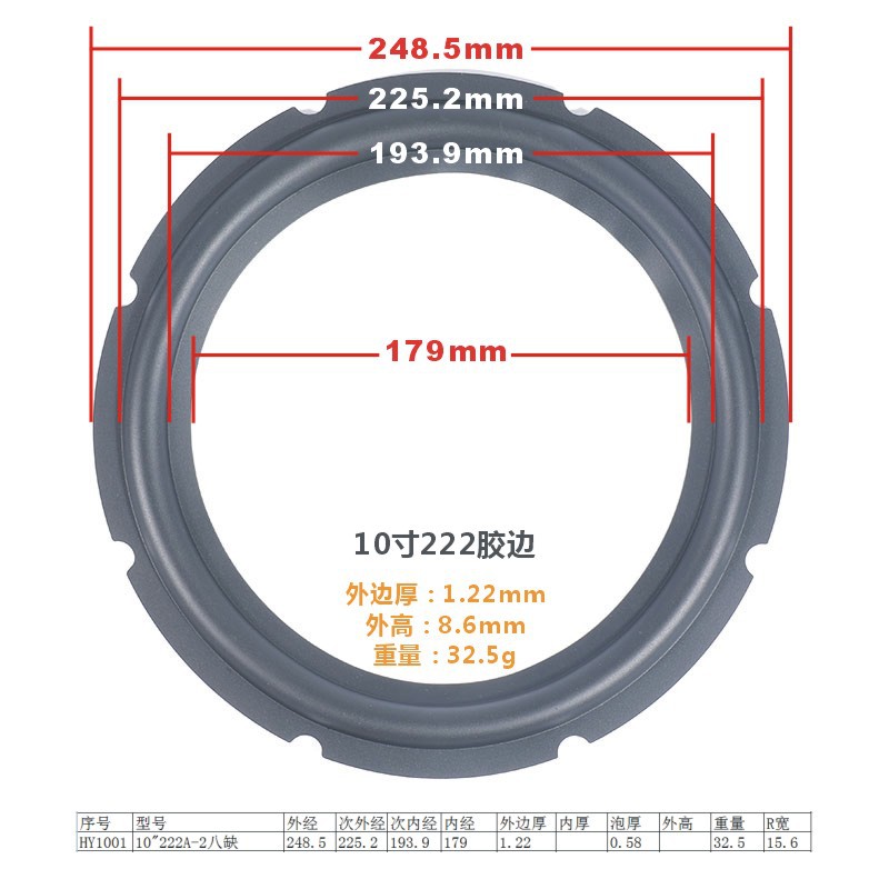 10 -inch gap