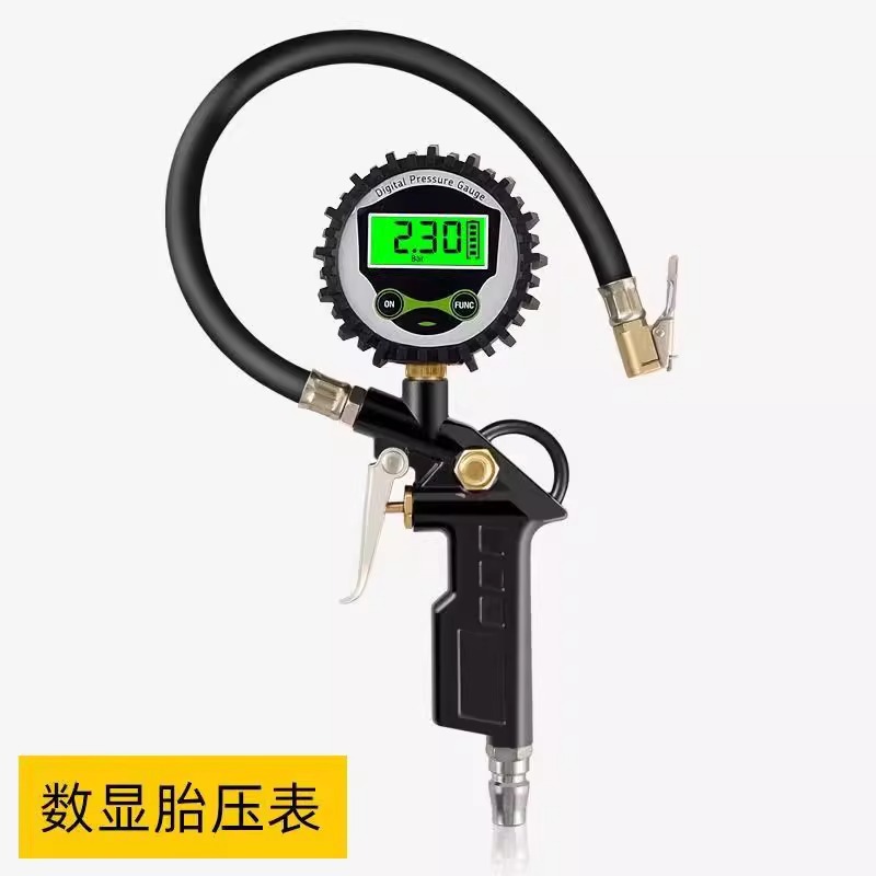 Air Pressure Gauge Tire Pressure Gauge with Inflatable Car Tire Pressure Gauge Digital Display Truck Tire Pressure Monitoring High-Precision Air Gun