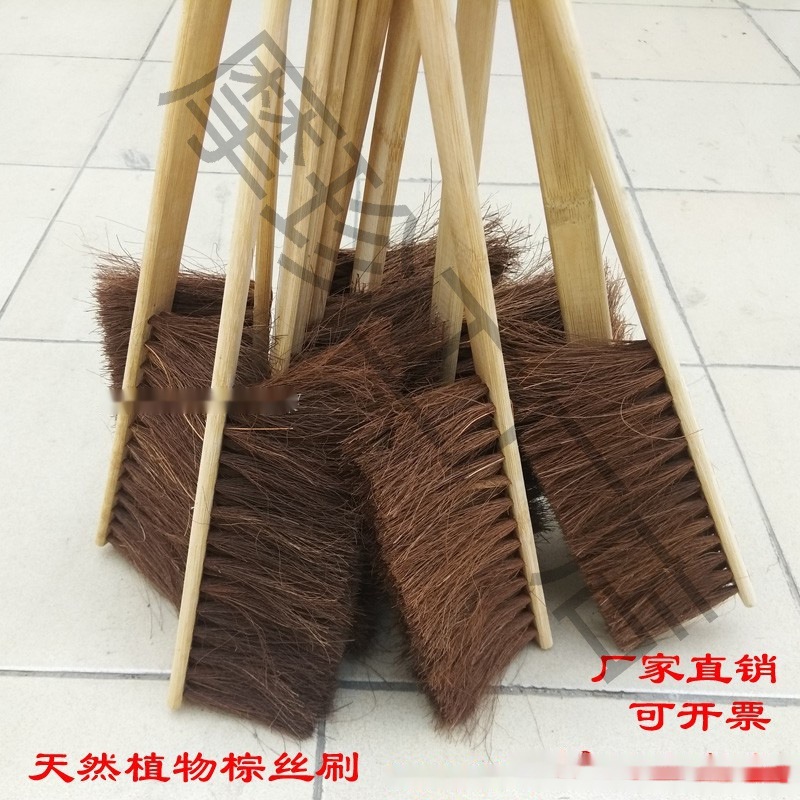 棕刷装裱刷棕刷长柄鬃毛工业用刷纺织毛刷粉扑机器刷子扫刷创意