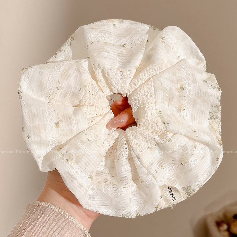 Encaje retro francés, diadema de intestino grueso, mujer 2025, nuevo estilo, cuerda para el cabello, banda de goma, lazo, dulce cuerda para el cabello, accesorios para el cabello