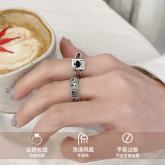 Poker Ring Women's Design Personalized Hand Accessories Trendy Ins Style Sweet Cool 925 Silver Ring Non-Fading Niche Wholesale