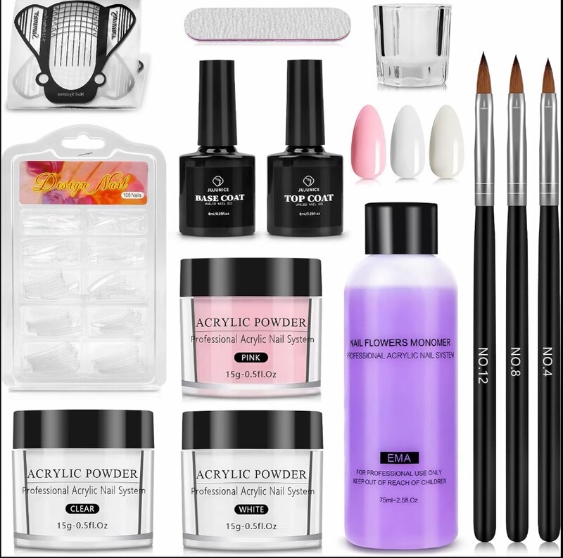 New Manicure Set 16-Piece Crystal Liquid Set Cross-Border Crystal Powder Beginner Manicure Tool Full Set