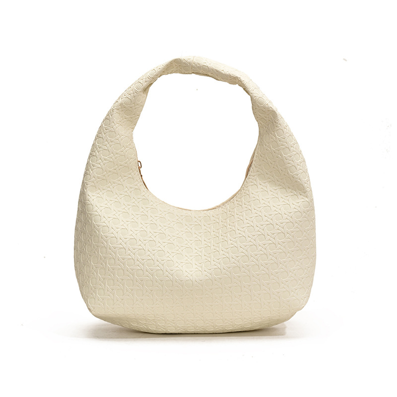 Bolsa de viaje de moda simple dulce2024 invierno nueva personalidad temperamento casual de gran capacidad bolso de media luna portátil