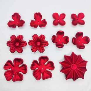DIY jewelry bridal corsage bridesmaid handmade wrist flower advanced silk hair accessories bow red material accessories