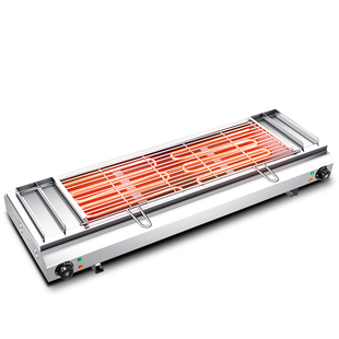 J8 Kebab Machine Automatic Smokeless Barbecue Grill for Roasting Lamb Skewers, Constant Temperature Electric Barbecue Grill, Electric Grill for Merchants G3