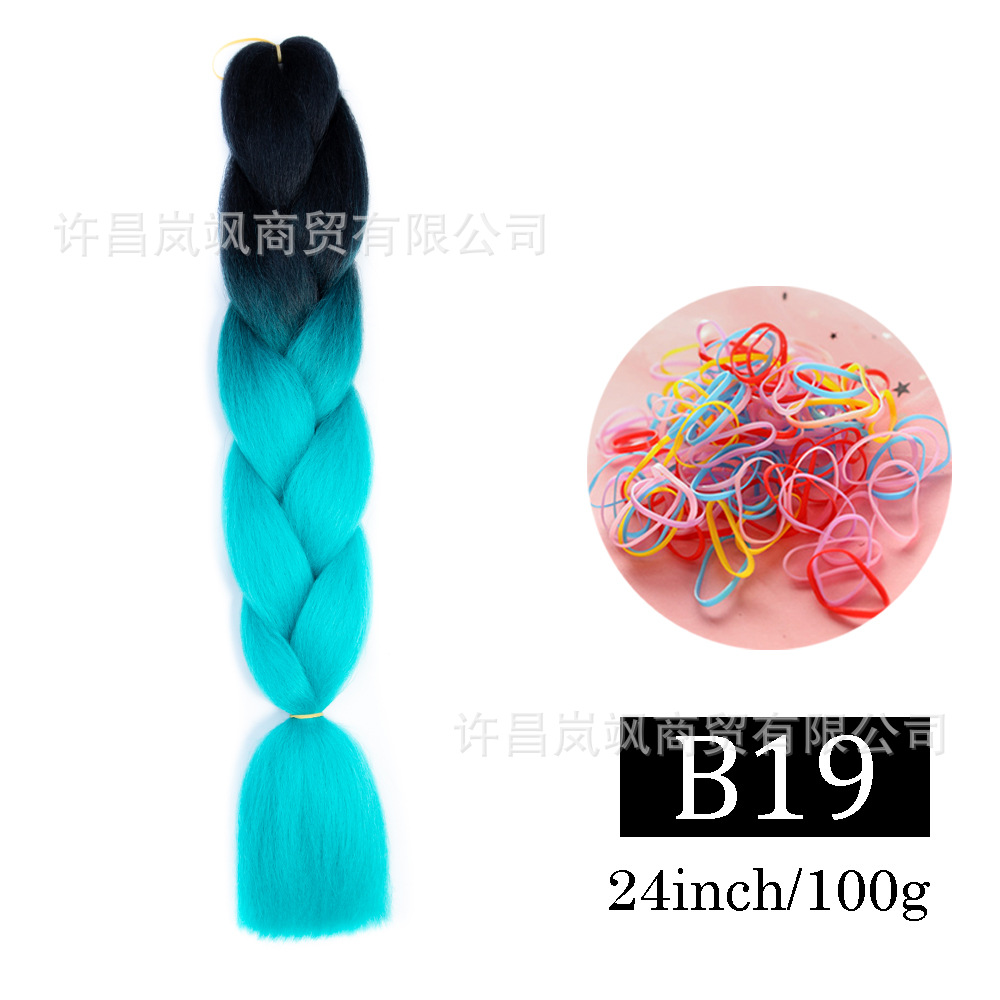 Peluca de trenza grande africana, color, trenza sucia, cuerda para el cabello, degradado, fibra química, trenza grande, reggae, hip-hop, trenza sucia, trenza