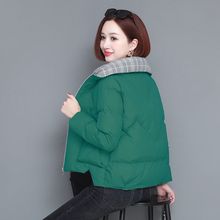 羽绒棉服女短款轻薄小棉袄2025新款中年妈妈立领棉衣冬季丝绵外套