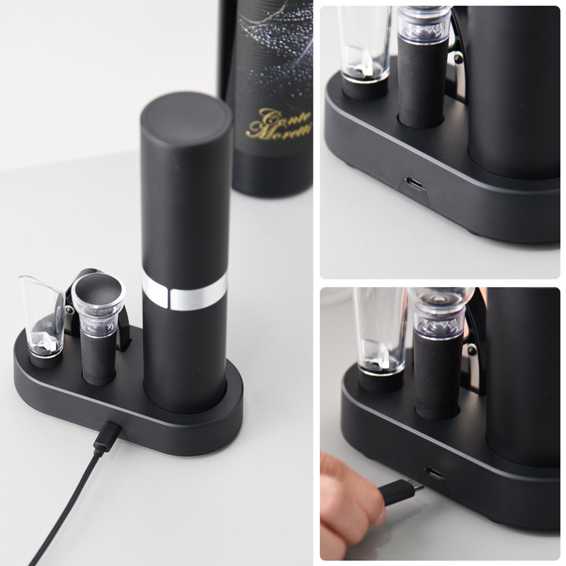 Venta caliente transfronteriza abridor de botellas eléctrico aparatos de cocina abridor de botellas eléctrico de vino tinto recargable batería seca Cuatro en Uno