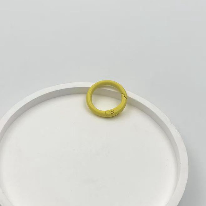塗装金属スプリングリングカラフルなリングキーホルダー開口部リングバッグ衣類小さなラウンドバックル diy ジュエリーアクセサリー|undefined