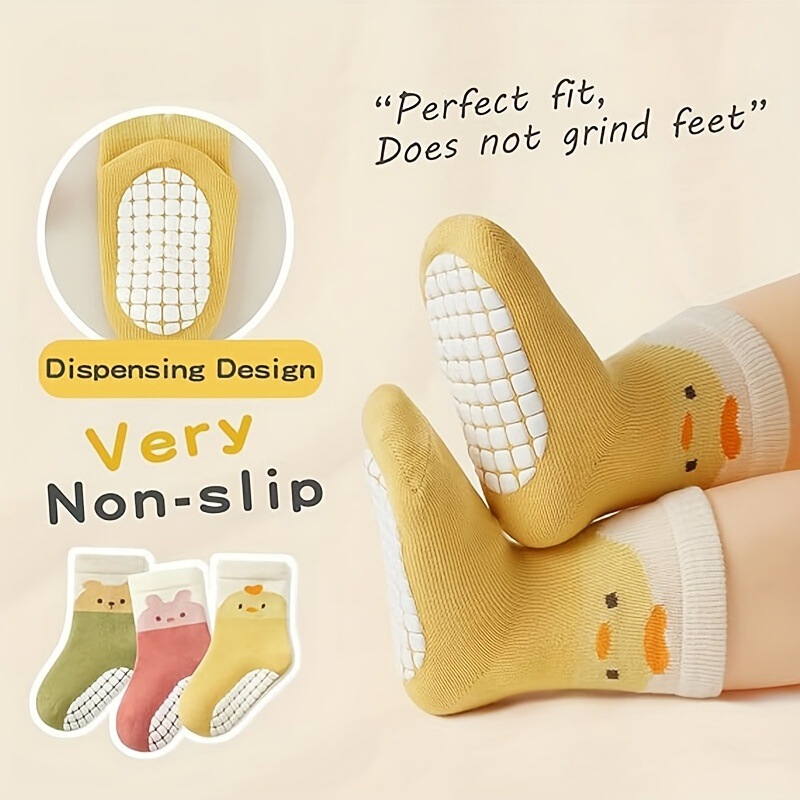 2026 New Cartoon Baby Socks, Class a Cotton, Unisex, Full Rubber Sole, Breathable Cartoon Seamless Socks
