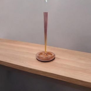 Customized Solid Wood Incense Holder Base Household Wooden Ebony Round Incense Burner Zen Incense Socket Xizang Incense Holder