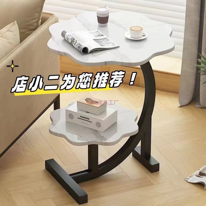 中古风云朵双层沙发边几创意客厅家用茶几家具茶桌桌子床边小圆桌|undefined