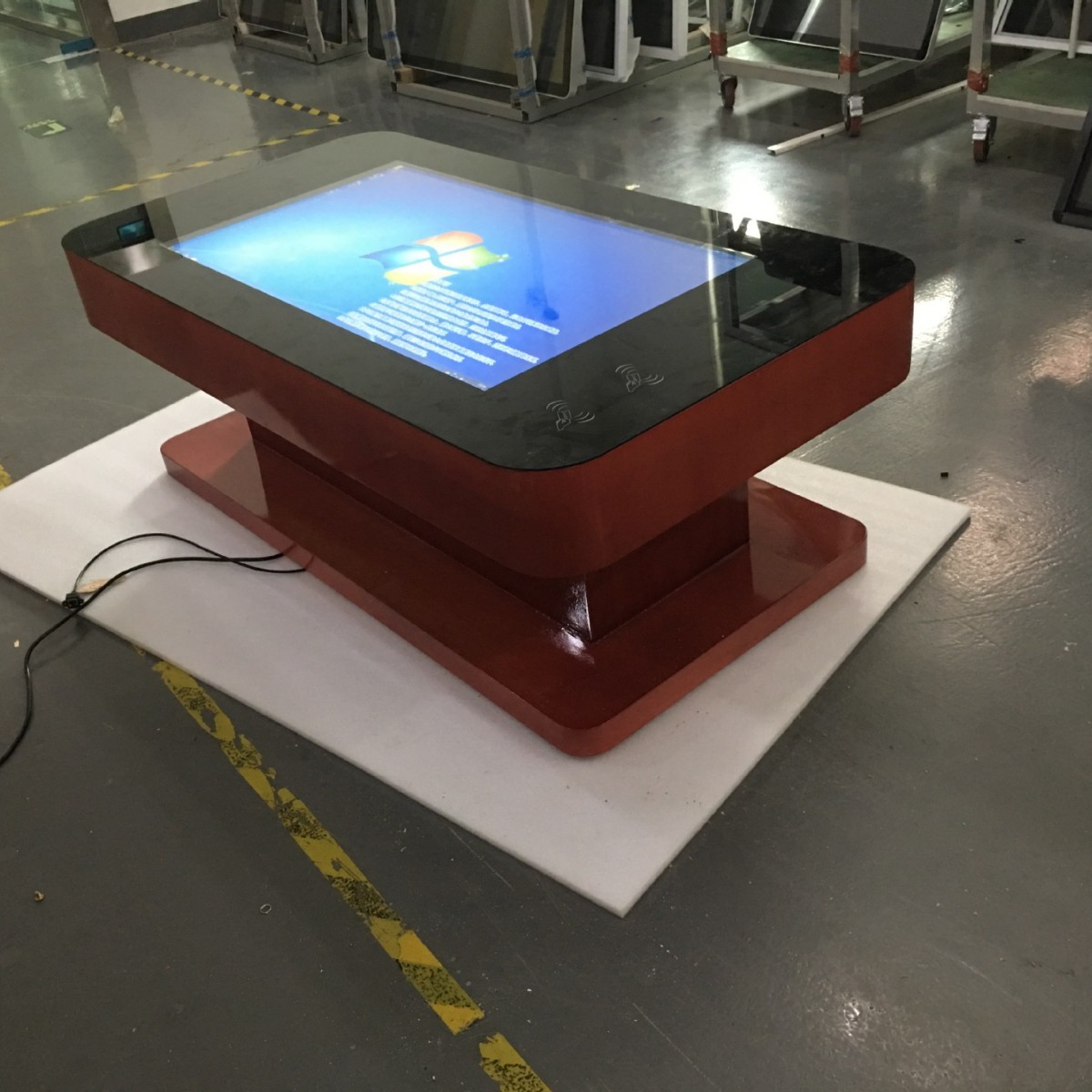 Electric 43inch wooden touch table windows i3 4+64g