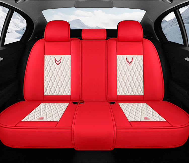 Car Seat Cushion, Waist Support, Wing Protection, Five-Seater Four-Season Cushion, All-Inclusive Seat Cover, Seat Cushion, Nappa Leather, Amazon Europe and America Cross-Border