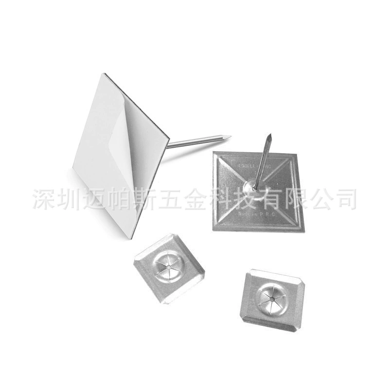 Гальванизированное основание длина диаметра 2,7 мм ногтя 50*50 мм Толстая 0,4 мм может требовать ногтей изоляции само-прилипателя