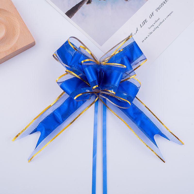 Nuevo grande 50 brillo nieve hilo arco mano-Tirado flor boda coche decoración Navidad fiesta decoración cinta