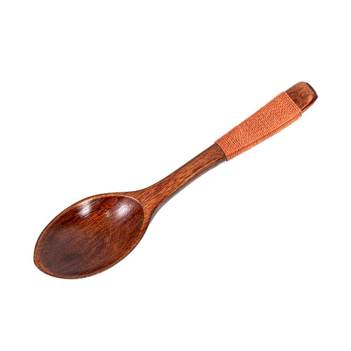 Japanese style small spoon nanmu spoon small wooden spoon ice cream dessert spoon coffee spoon mixing spoon manufacturer wholesale