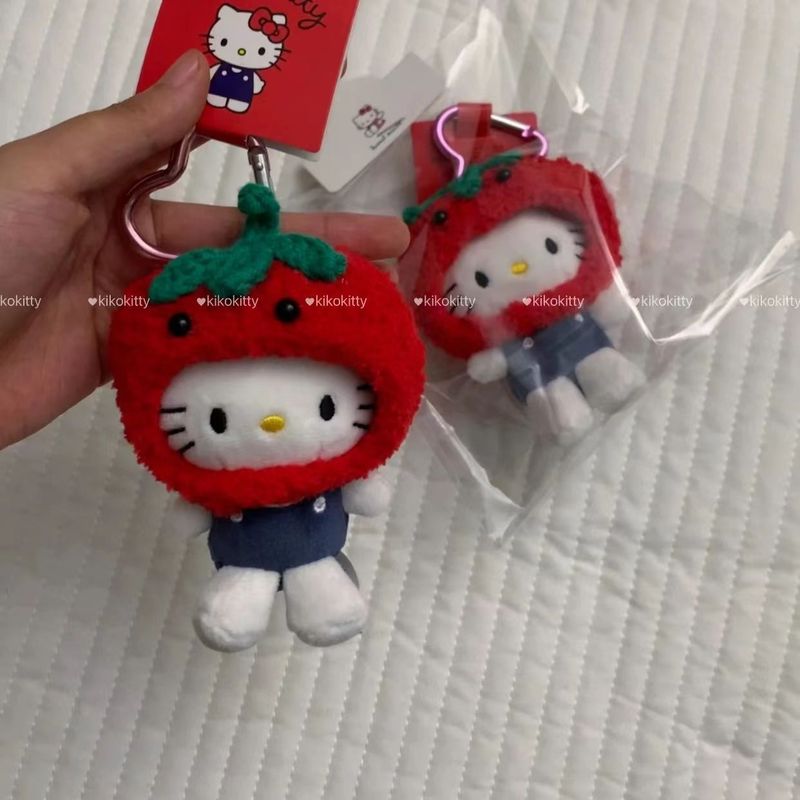 番茄小丸子头套hellokitty包包挂件凯蒂猫kt猫书包挂饰品公仔玩偶|undefined