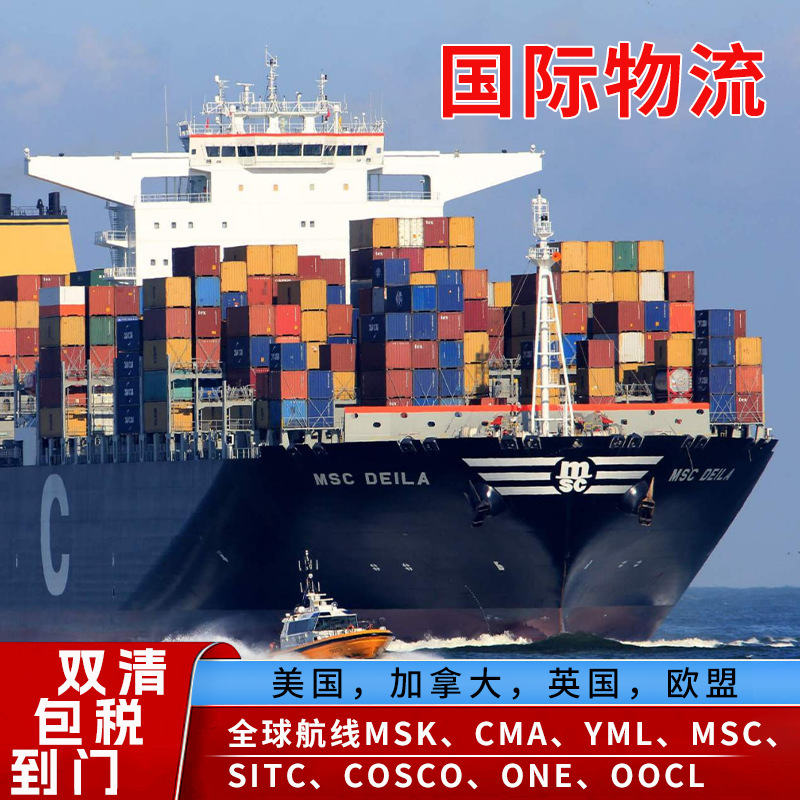 国际海运集装箱货箱海运拼箱 美国等双清包税到门海派集装箱运输