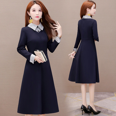 Temperament dress 2021 Early spring new pattern Women's wear middle age mom By age senior fashion a type Backing skirt